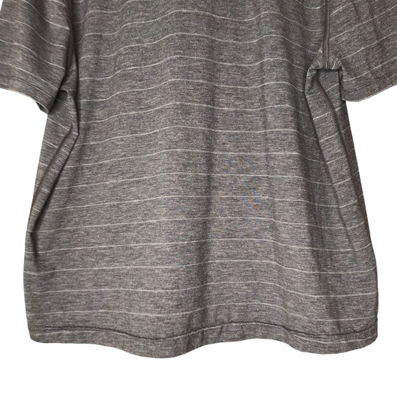 Lululemon Evolution Polo Men’s Grey Stripes Golf Shirt ESTIMATED Size Large - Picture 9 of 9